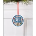 thumbnail image 1 of Holiday Lane World Traveler Papier Rond “Voyage, Promenade, Explore” Ornement Pailleté, 1 of 1
