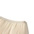 thumbnail image 2 of Women Layered Tulle Long Skirt High Waist Solid Color Frill Trim Ruffle Midi Skirt, 2 of 6