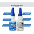 thumbnail image 4 of 1-4pcs New Loctite 406 20 Gm Instant Adhesive Super Glue For Plastic & Rubber Henkel, 4 of 5