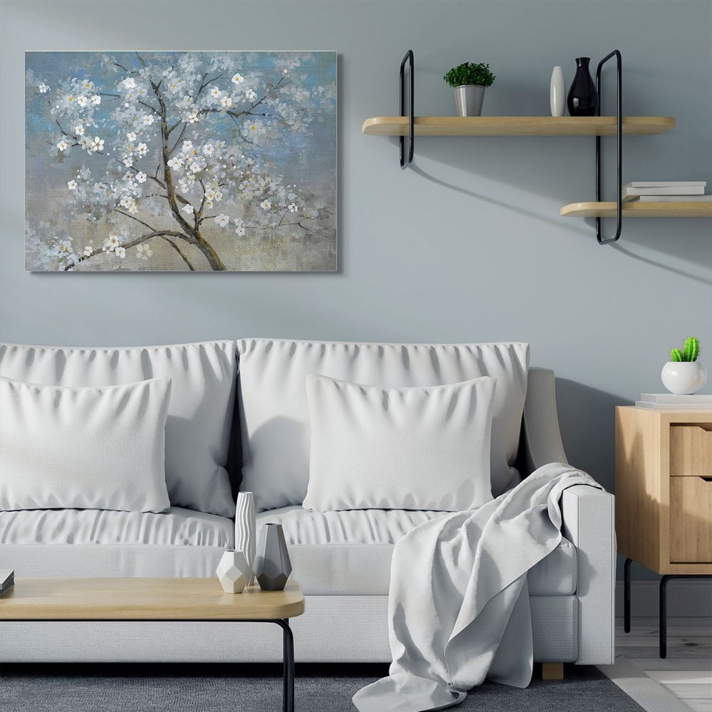 Stupell Home Décor Flower Tree Blooms Blue Painting Canvas Wall Art by Main Line Studio