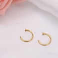 thumbnail image 3 of MIANGASTORE 2 pcs Unisex Surgical Titanium Steel Open Nose Ring Nose Piercing Stud 8mm (Golden), 3 of 6