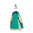 thumbnail image 6 of Women's Witch Costume Sets Magic Academy Sorceress Green Cape Dress Outfit Set with Witch Hat Halloween Fancy Dress Party Cosplay Costumes, 6 of 8