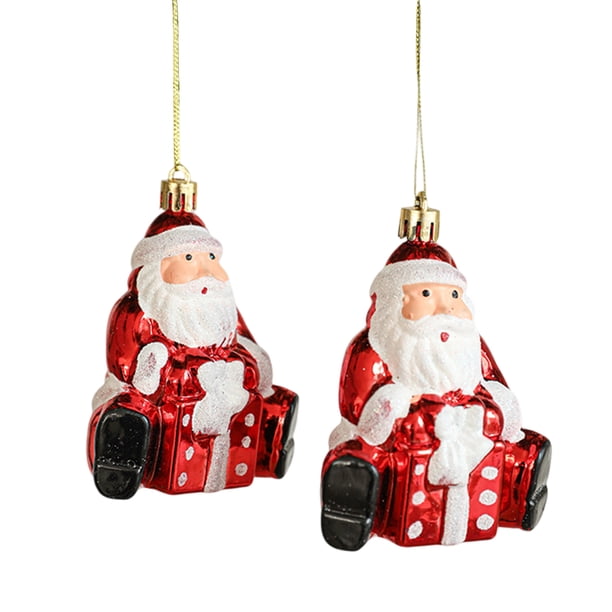 Adornos navideños, juego de 2 gorros navideños y bastones de carameloDecoraciones navideñasColgantes pequeños