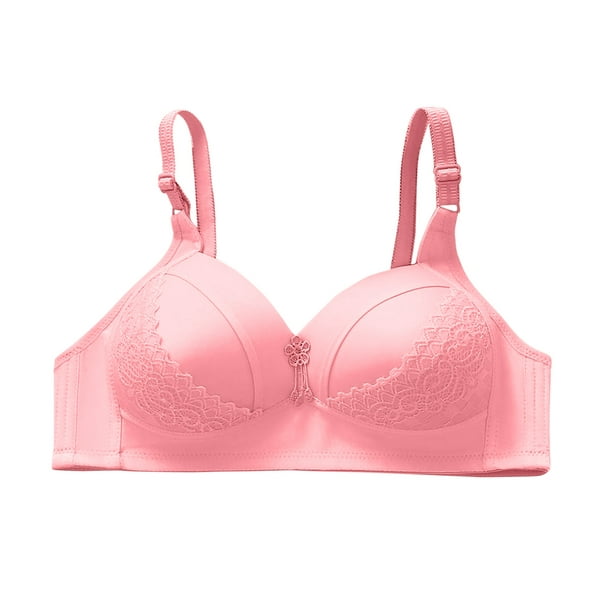 Fvwitlyh Sticky Bra Women'S Underwear Push Up No Steel Ring Comfort  Adjustable Bra Hot Pink,44