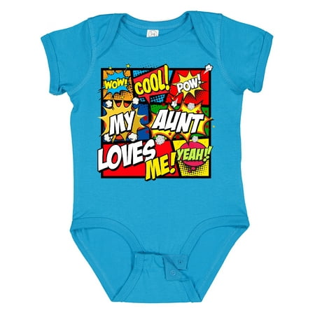 

Inktastic My Aunt Love Me Gift Baby Boy or Baby Girl Bodysuit