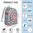 thumbnail image 3 of Boho Tribal Backpack, Waterproof and Spacious Featuring Mandala Zen and Exotic Patterns, 3 of 5