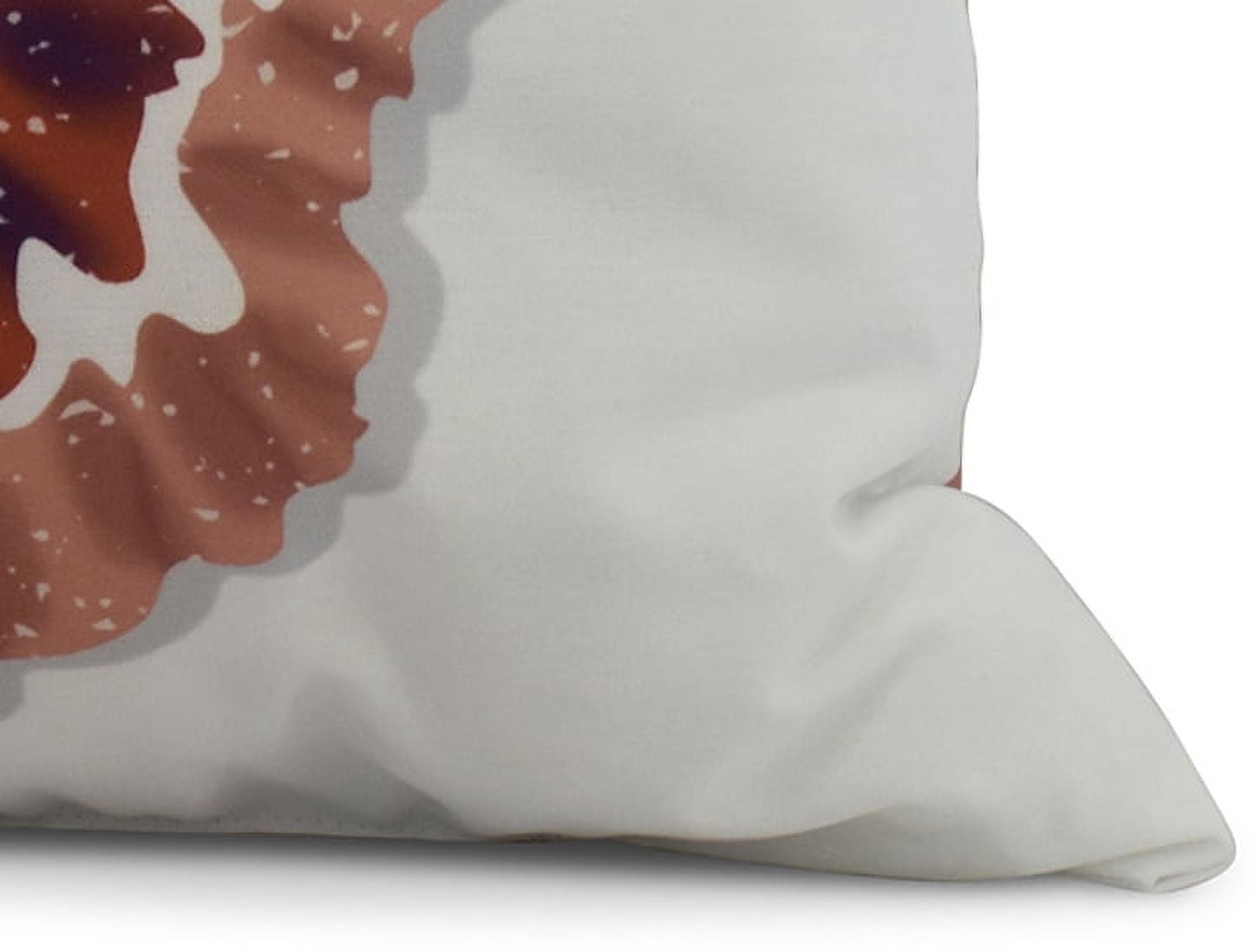 Simply Daisy, 16" x 16" Cuban Dancer Baila, Word Print Outdoor Pillow, Red Orange