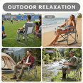 thumbnail image 4 of LIFERECORD Outdoor Rocker Camping Chair, Portable Folding Rocking Chair,Waterproof Cup Holder, Mesh Back for Patio Beach Sports Events, 4 of 9