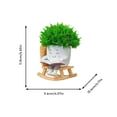 thumbnail image 2 of ERK 1Pcs Rocking Succulent Planter Cute Face Planter With Hole For Indoor Outdoor Sit Rocking Funny Resin Head Planters For Family, 2 of 5