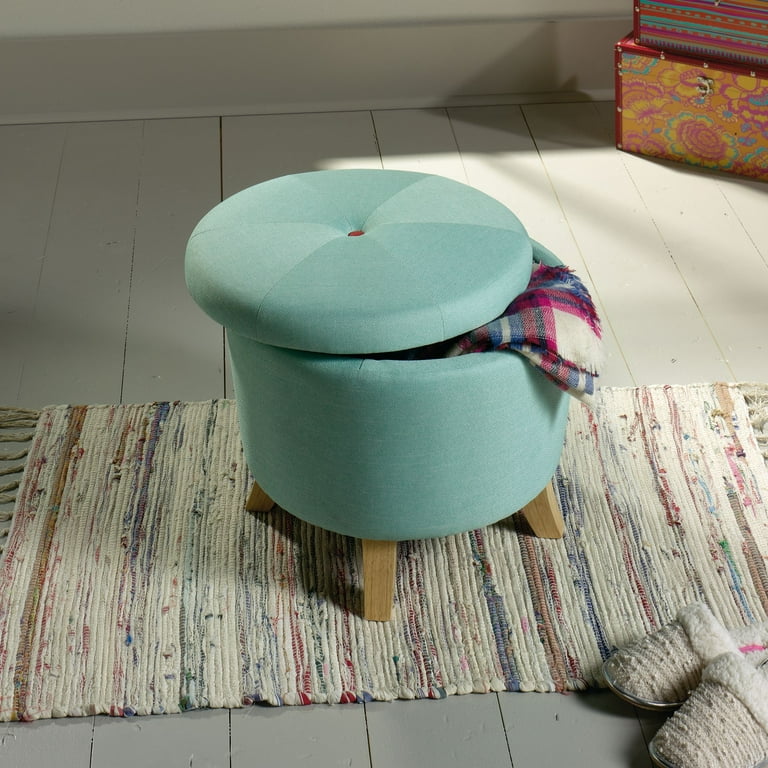 Seafoam cheap green ottoman