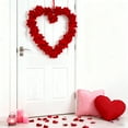 thumbnail image 6 of Tupukom Wreath Valentines Day Decorations on Sale Heart Shaped Wreath Valentine's Day Red Heart Wreath for Front Door Wedding Party Anniversary Wall Decor Gift, 6 of 9