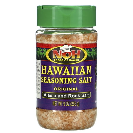 NOH Foods of Hawaii Hawaiian Seasoning Salt- Alae'a & Rock Salt, 9 oz