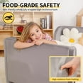thumbnail image 5 of Lilypelle Toddler Bed Frame, Toddler Floor Bed with Removable Guard Rails, Small Bed for Boys and Girls, Standard Crib Size Toddler Bed，55.9 x 31.5 x 23.2 in，Gray, 5 of 8
