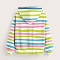 thumbnail image 3 of Riecok Hooded Sweatshirt Girls Long Sleeve Round Neck Stripe Printed Kids Cute Pullover Top Clothes for Girls and Boys Multicolor-2 11-12 Years, 3 of 5