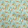 thumbnail image 1 of oneOoneViscoseChiffonMintGreenFabricTropicalAbstractLeafWithAnimalFabricForSewingPrintedCraftFabricByTheYard42InchWide, 1 of 4