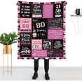 thumbnail image 3 of 80th Birthday Gifts for Women, Happy 80th Birthday Blanket 1943, 80th Birthday Decorations Women Throw Blanket 50"x60", Turning 80 Years Old Gifts Flannel Blanket for Mom Sister Friends, 3 of 6