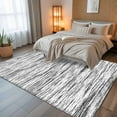 thumbnail image 5 of 5x8 Area Rugs, Black and White Non-Skid Rubber Backing Large Rectangle Rugs - Living Room Bedroom Home Office, Modern Striped Geometric Abstract Art Indoor Floor Mat Carpets Washable Rug, 5 of 9