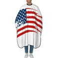 thumbnail image 2 of Usa Flag Salon Barber Cape - Professional Hairdressing Waterproof Hair Cutting Cape With Adjustable Snap Closure-Haircut Apron For Hair Stylist And Home Use-55''X66'', 2 of 9
