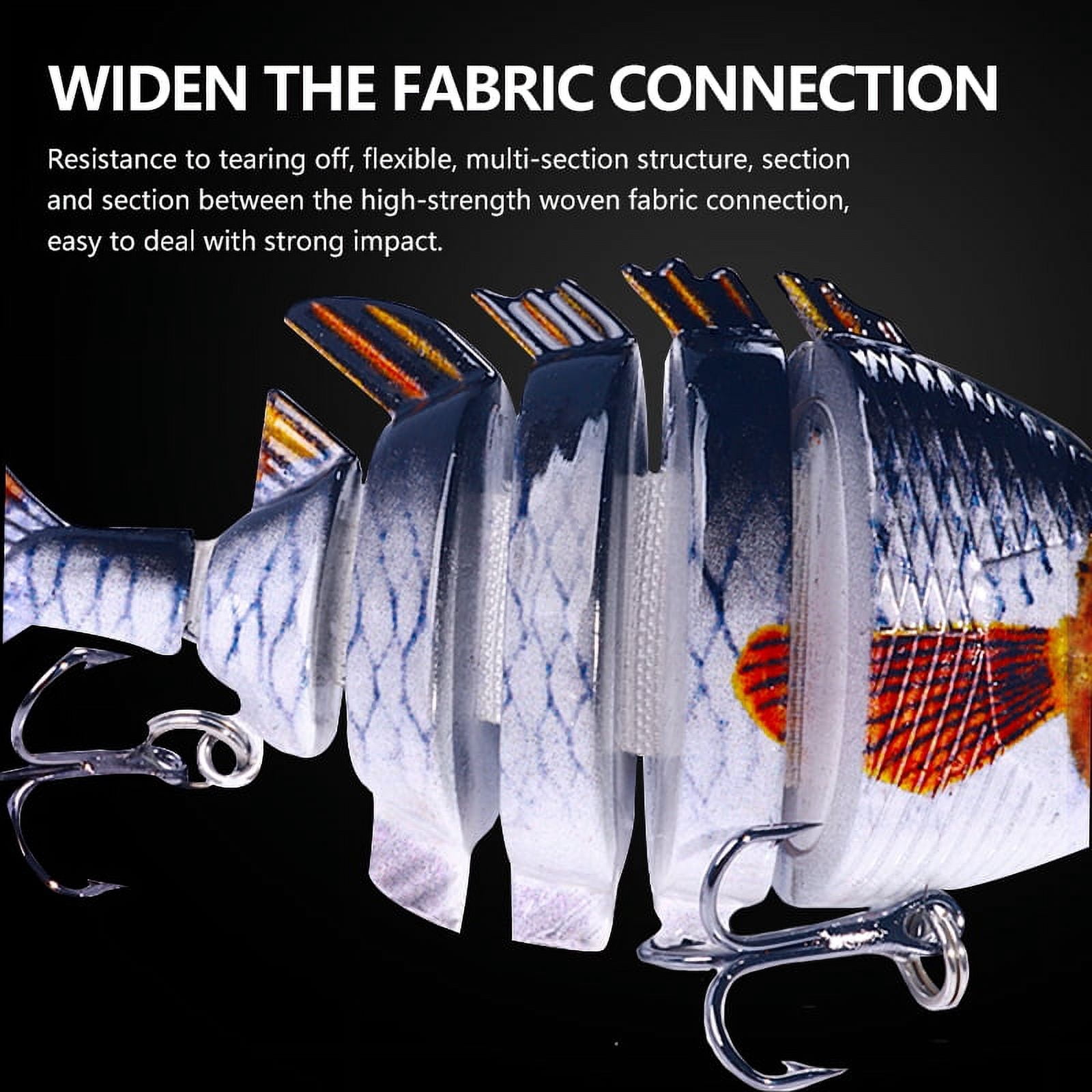 HENGJIA Fishing Lures 8pcs Multi Jointed Fish Fishing Kits Slow Sinking Lifelike Swimbait Freshwater and Saltwater for Trout Bass Lures