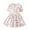 White, variant on CAIXIA Baby Girl Valentines Day Outfit Toddler Girls Valentine's Day Outfit Short Sleeve Heart Print Ruffle Trim Dress Cute Party Dress