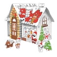 thumbnail image 5 of CYFW Diy Christmas Playhouse Foldable Kids Coloring House Fortress Family Activities Craft Art Project Cardboard Coloring House for Kids 16X11 Inch, 5 of 7