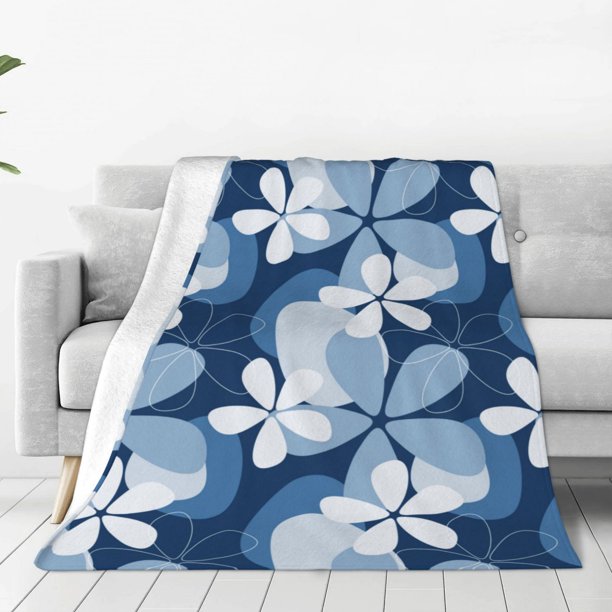 Balery Flower Manta de Felpa Suave y Acogedora – Cobija de Franela Aterciopelada para Cama, Lavable y Cálida para Sofá, Mascotas, Transpirable-60"x50"