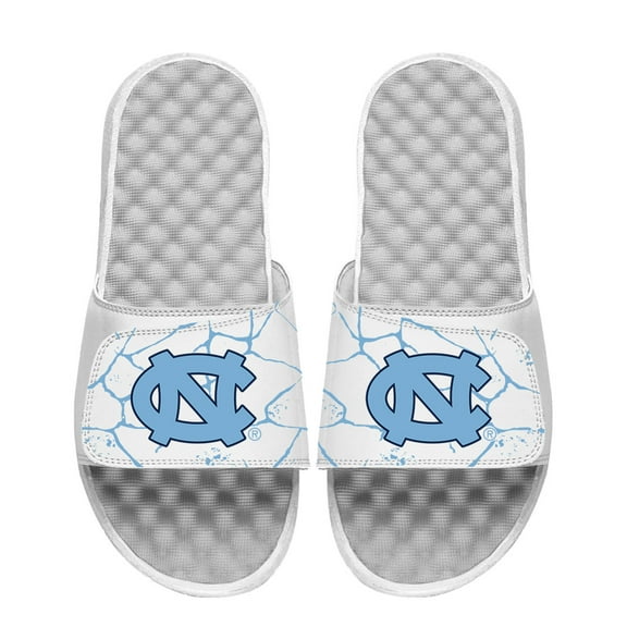 Unisex ISlide White North Carolina Tar Heels Shattered Slide Sandals