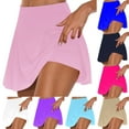 thumbnail image 6 of Moxiu Womens Tennis Skirts Athletic Skirts for Women with Shorts Pockets Solid Color Workout Running Golf Skorts Skirts Pleated Flowy Skort 2025 Pink,XXL, 6 of 6