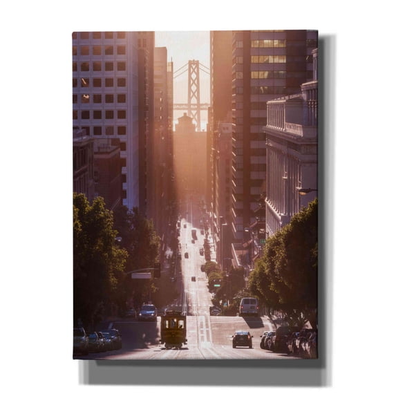 Epic Graffiti 'Morning Trolly' by Bruce Getty, Giclee Canvas Wall Art, 12"x16"