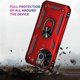 thumbnail image 5 of Funda protectora resistente a prueba de golpes para iPhone 15 Plus con soporte para anillo y pantalla de vidrio templado, color rojo, 5 of 8