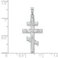 thumbnail image 2 of 14K White Gold Eastern Orthodox Cross Pendant, 2 of 2