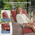 thumbnail image 3 of Gymojoy 3 Pieces Outdoor Swivel Rocker Patio Chairs, Wicker Patio Bistro Set with 2 Rocking Chairs and 1 Side Table, Patio Furniture Set with 6-inch.Thickened Cushions for Porch, Backyard, 3 of 10