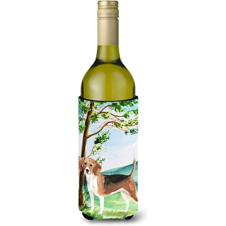 

Caroline s Treasures CK2029LITERK Under The Tree Beagle Wine Bottle Hugger Bottle Cooler Sleeve Hugger Machine Washable Collapsible Insulator Beverage Insulated Holder