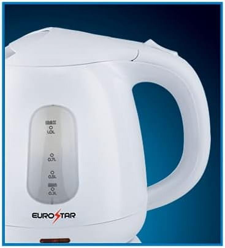 EUROSTAR EKP102WH 1.0L Plastic Electric Kettle, White