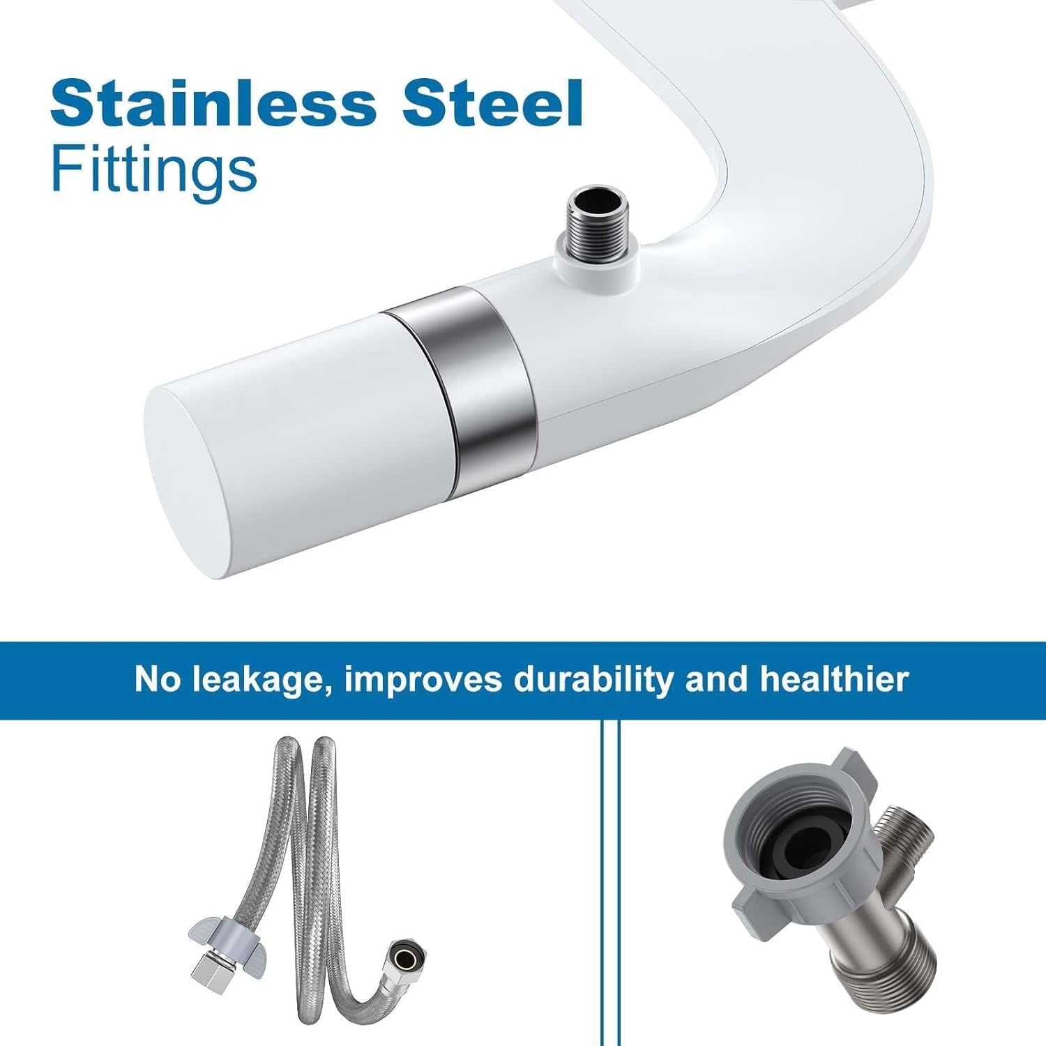 ChaoLink Bidet Attachment for Toilet with Water Pressure Control and Self-Cleaning Dual Nozzles