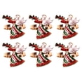 thumbnail image 2 of 6 pis Anillos de servilleta navideños Anillos de servilleta con ángulo navideño Decoración navideña Color Rhinestones Adorno Regal Soledad Servilleteros, 2 of 7
