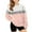 Pink, variant on NAISIBABY Girls Sweatshirt, Long Sleeve Striped Color Block Crew Neck Fall Winter Casual Tops Black 9-10T