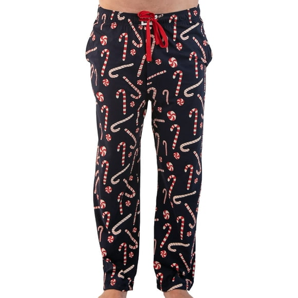 Lazy One Pajama Pants for Men, Mens Separate Bottoms, Lounge Pants, Funny, Humorous, christmas (candy cane, X-Small)