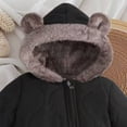 thumbnail image 7 of OJSFQUFP Baby Winter Fleece Lined Snowsuit Quilted Bear Ear Hooded Romper Full Zipper Warm Jumpsuit Outfit, 7 of 7