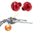 thumbnail image 3 of Unique Bargains Universal M8 Motorcycle Mirror Hole Plugs Screws Mirrors Caps Lock Offs Cover Caps Positive Red, 3 of 7