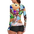 thumbnail image 3 of Super Why Women's Sunscreen Shirt Long Sleeve Workout Tops Crewneck Soft Comfy Tees Casual T-Shirt L, 3 of 7