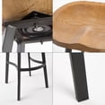 thumbnail image 3 of Tabouret de Bar Pivotant Marron avec Dossier - Chaise Îlot de Cuisine Moderne, 3 of 5
