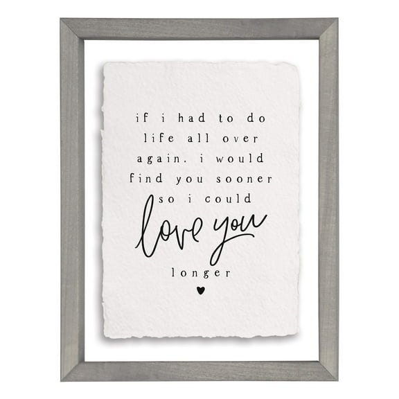 Floating Art Rectangle-Love You Longer (11" x 14")