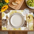 thumbnail image 4 of Yellow Ombre Spring Floral Placemats Set of 4, Summer Botanical Flowers Placemats for Dining Table, Place Mats for Kitchen Tabletop, Waterproof Wipeable Dining Table Mats Set, 4 of 9