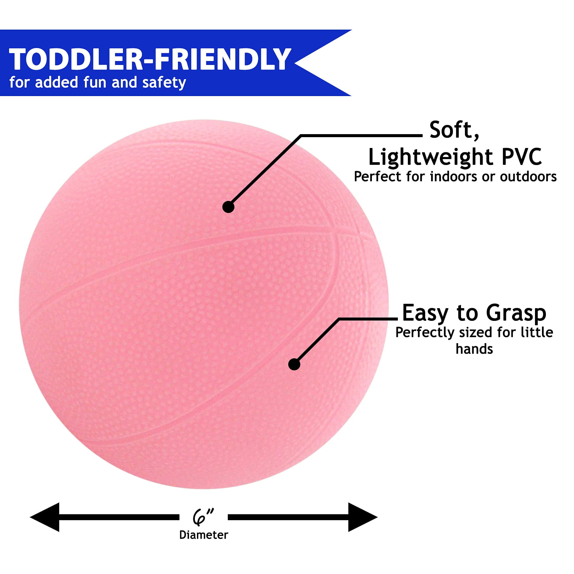 Little Tikes Pink Toddler Basketball Replacement Balls - 2
