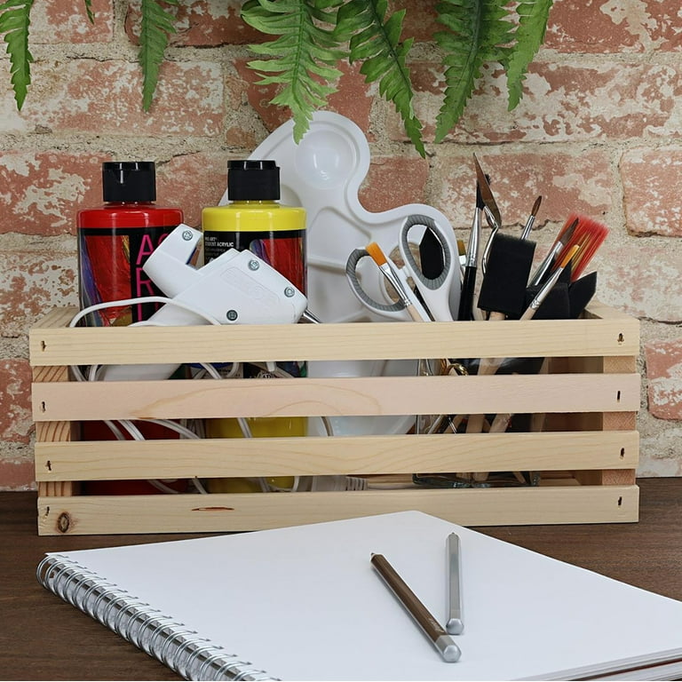 Unfinished wood outlet crate boxes