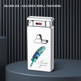 thumbnail image 5 of YIKA Intelligent Induction Butane Lighter Windproof Double Flame Lighter Transparent Visible Oil Window Multiple Ignition Adjustable Flame B, 5 of 6