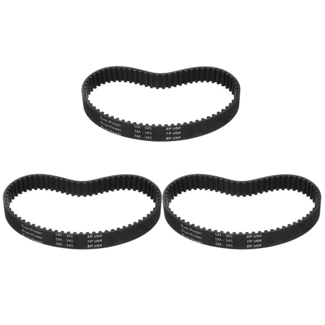 3 Packs HTD-5M Rubber Timing Belt 69 Teeth, 345mm Pitch Length, Closed Loop Pulley Timing Belt
