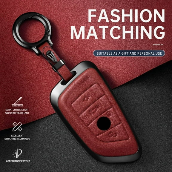 For BMW Key Fob Cover Leather Car 2 3 5 6 7 X1 X2 X3 X4 X5 X6 Series Key Case