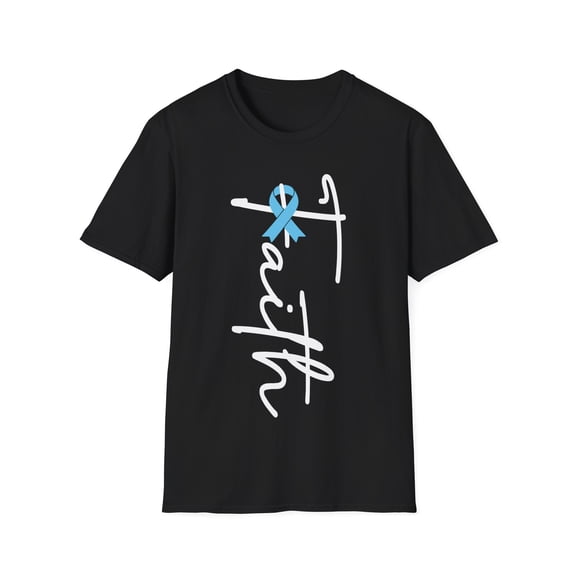 Faith Prostate Cancer Awareness Month Blue Ribbon TShirt